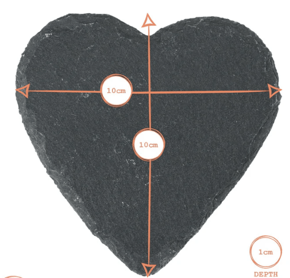 10cm Heart Coaster – custom engraved gift by Kiwi Creations