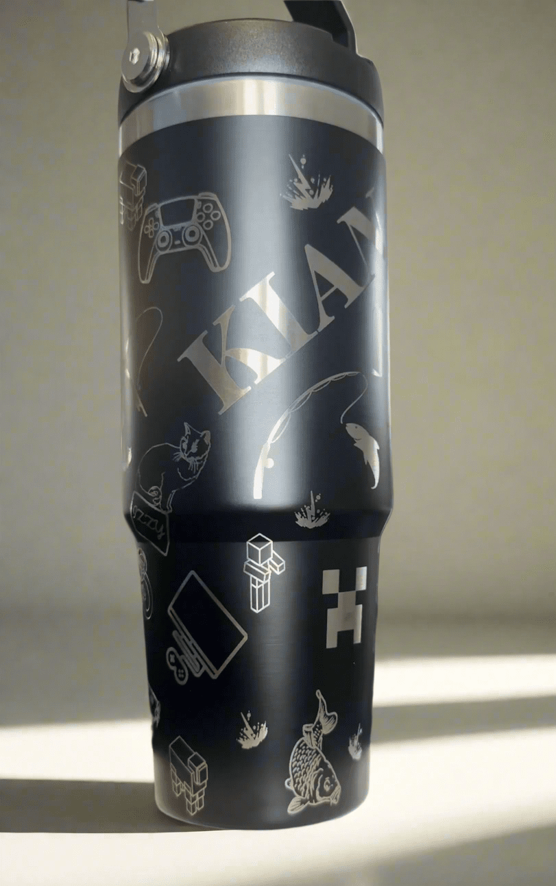 28oz Personalised Laser Engraved Tumbler – custom engraved gift by Kiwi Creations