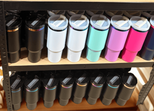 40oz Iridescent/Rainbow Tumblers – custom engraved gift by Kiwi Creations