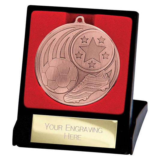 Iconic Football Medal & Box – custom engraved gift by Kiwi Creations