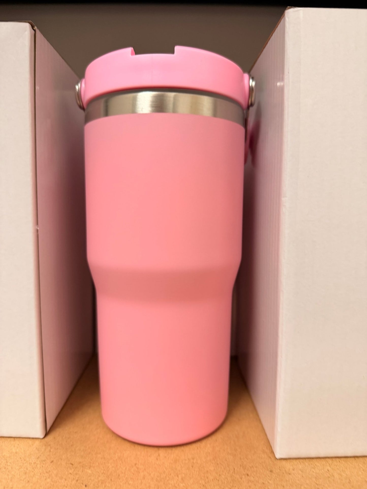 20oz Stainless Steel Tumbler (Flip straw with handle on top) – custom engraved gift by Kiwi Creations
