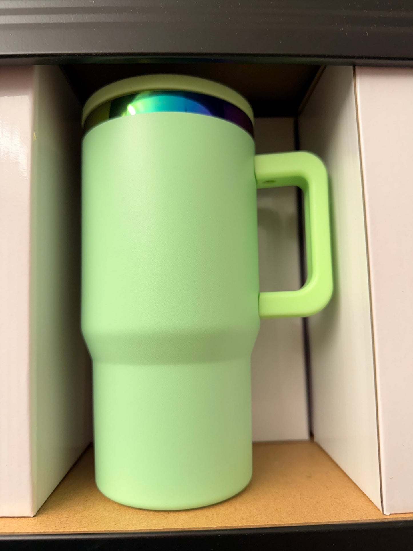 Kids 20oz Iridescent/Rainbow Tumblers with Flip Straw and side handle – custom engraved gift by Kiwi Creations