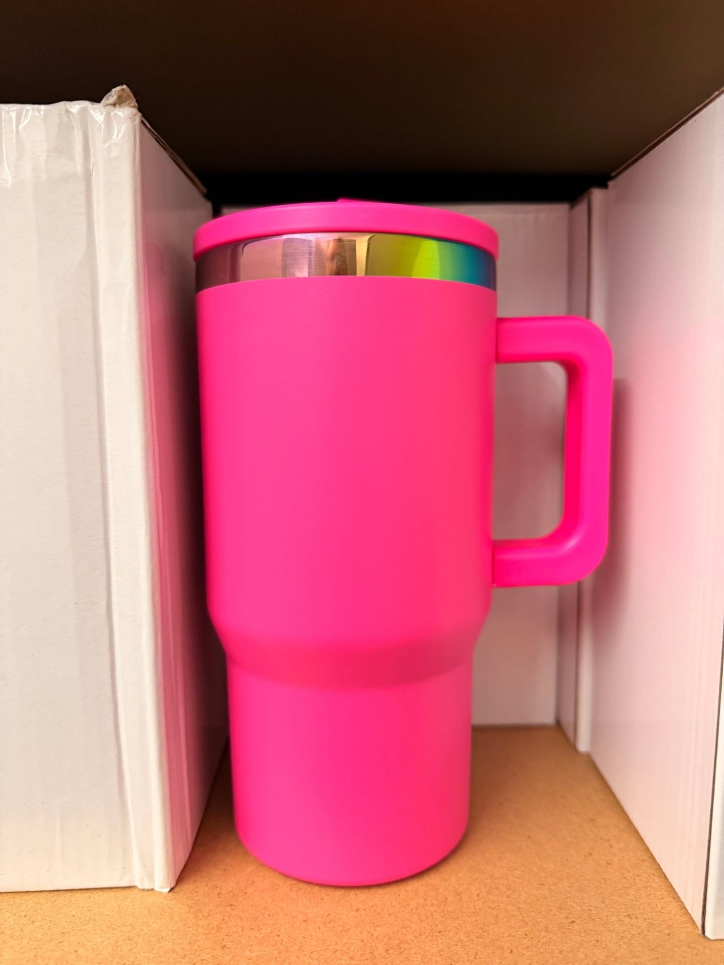 Kids 20oz Iridescent/Rainbow Tumblers with Flip Straw and side handle – custom engraved gift by Kiwi Creations