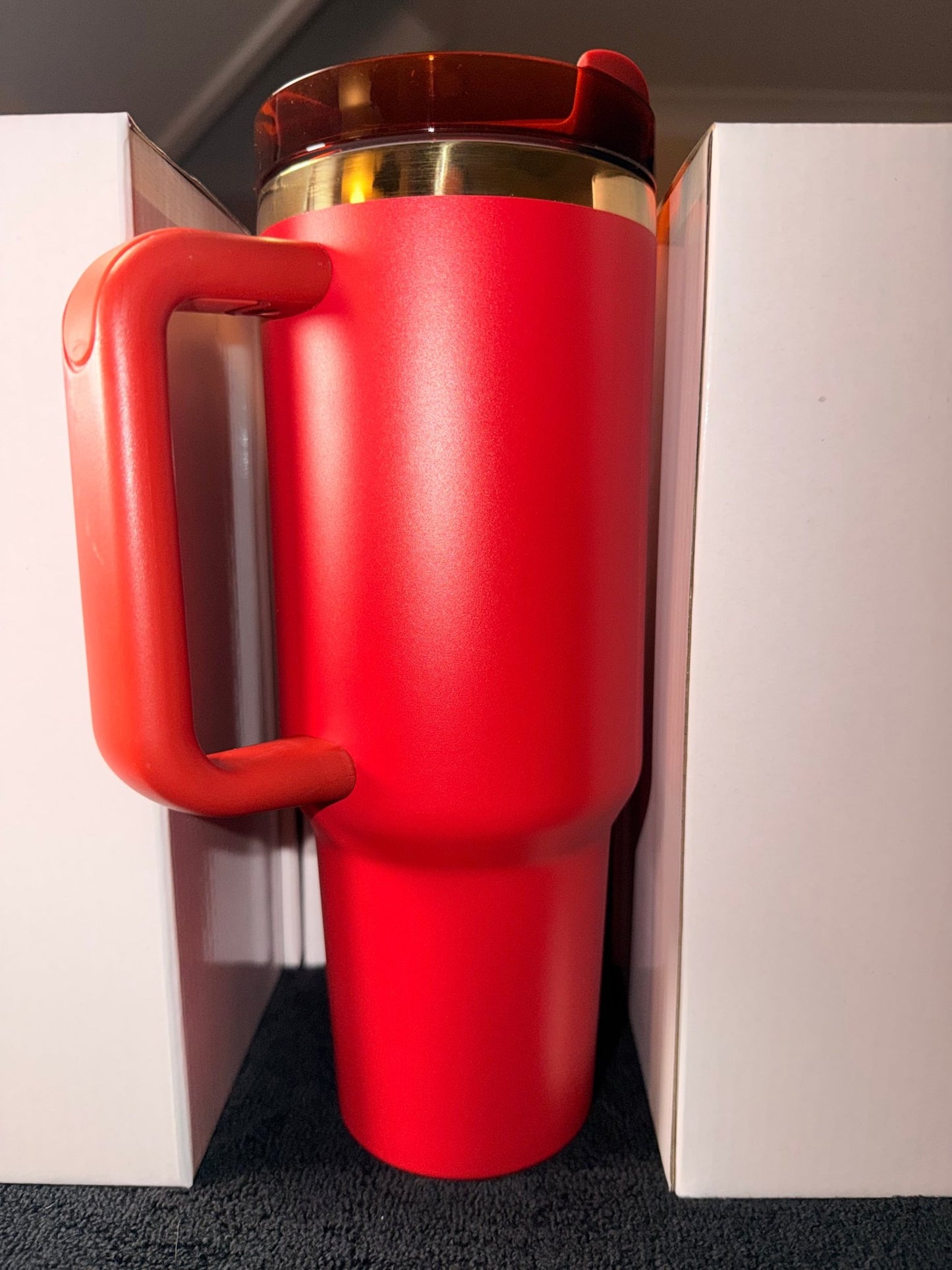 40oz (1200ml) Gold Stainless (Removable straw with side handle) – custom engraved gift by Kiwi Creations