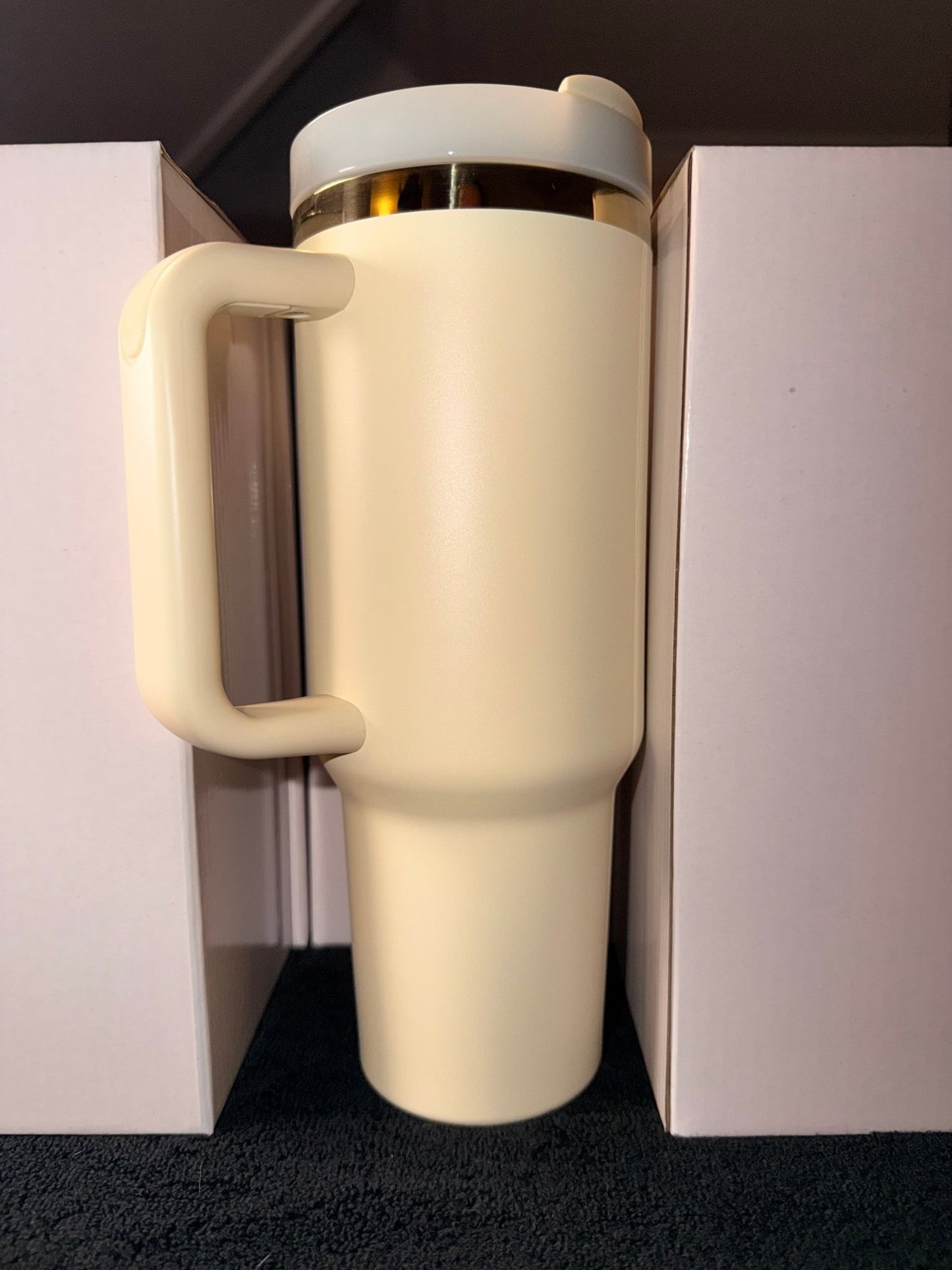 40oz (1200ml) Gold Stainless (Removable straw with side handle) – custom engraved gift by Kiwi Creations