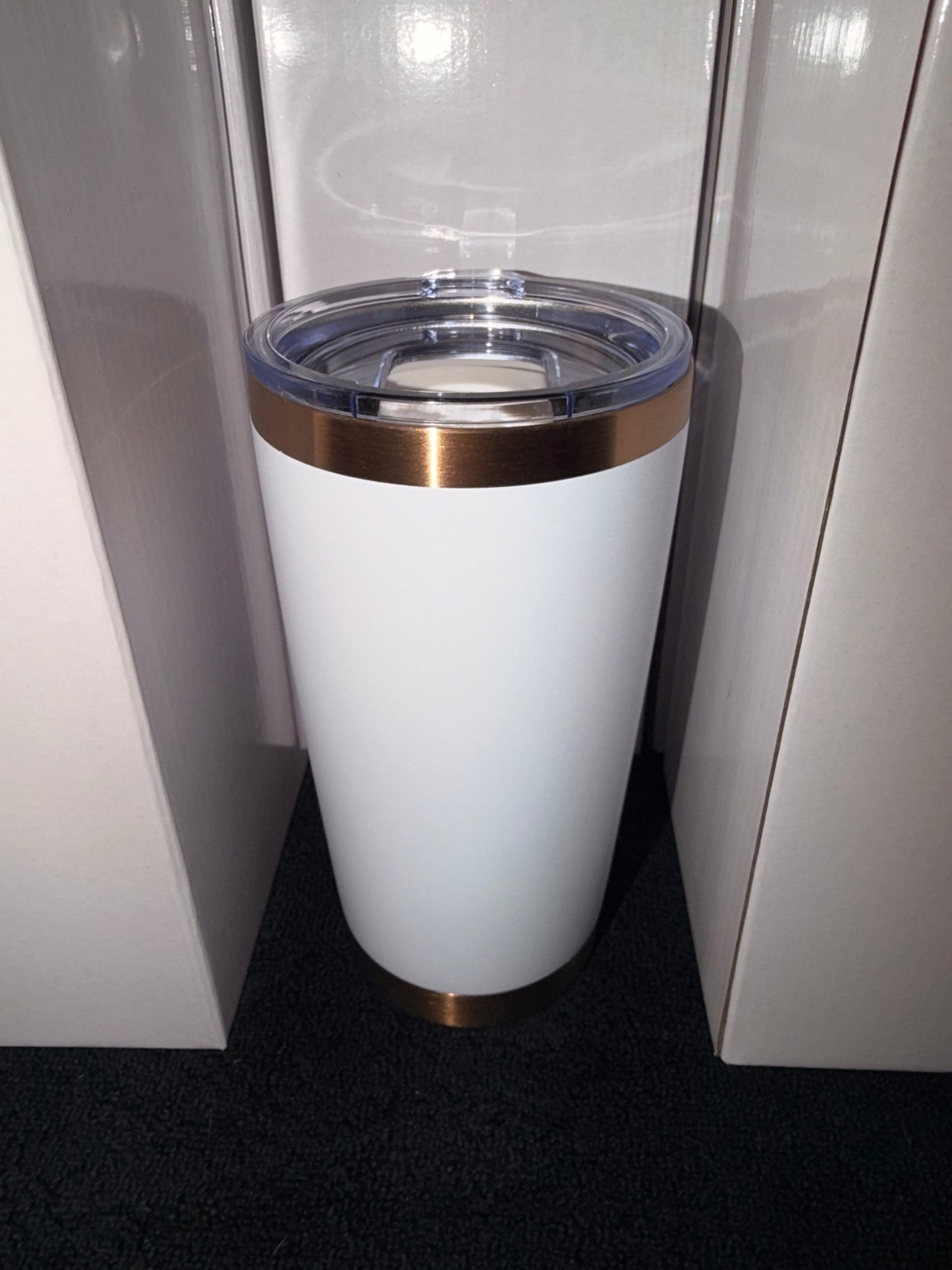 20oz Gold Coffee Tumbler (Magnetic Lid) – custom engraved gift by Kiwi Creations