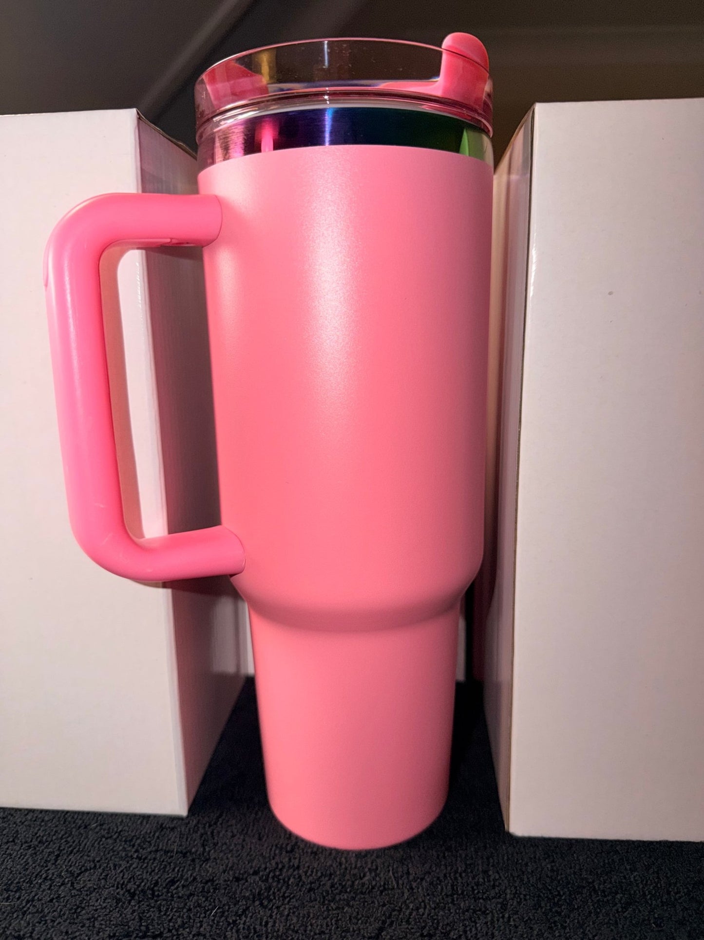 40oz (1200ml) Iridescent (Removable straw with side handle) – custom engraved gift by Kiwi Creations