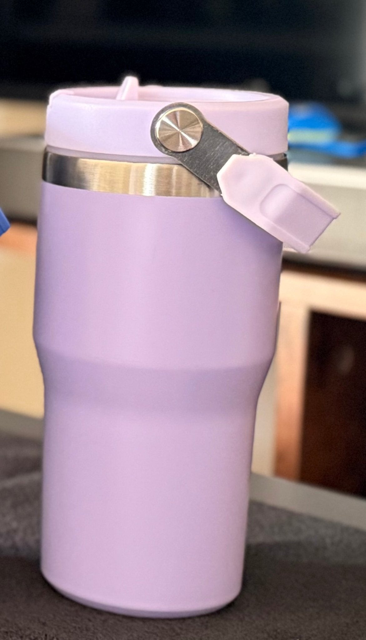20oz Stainless Steel Tumbler (Flip straw with handle on top) – custom engraved gift by Kiwi Creations