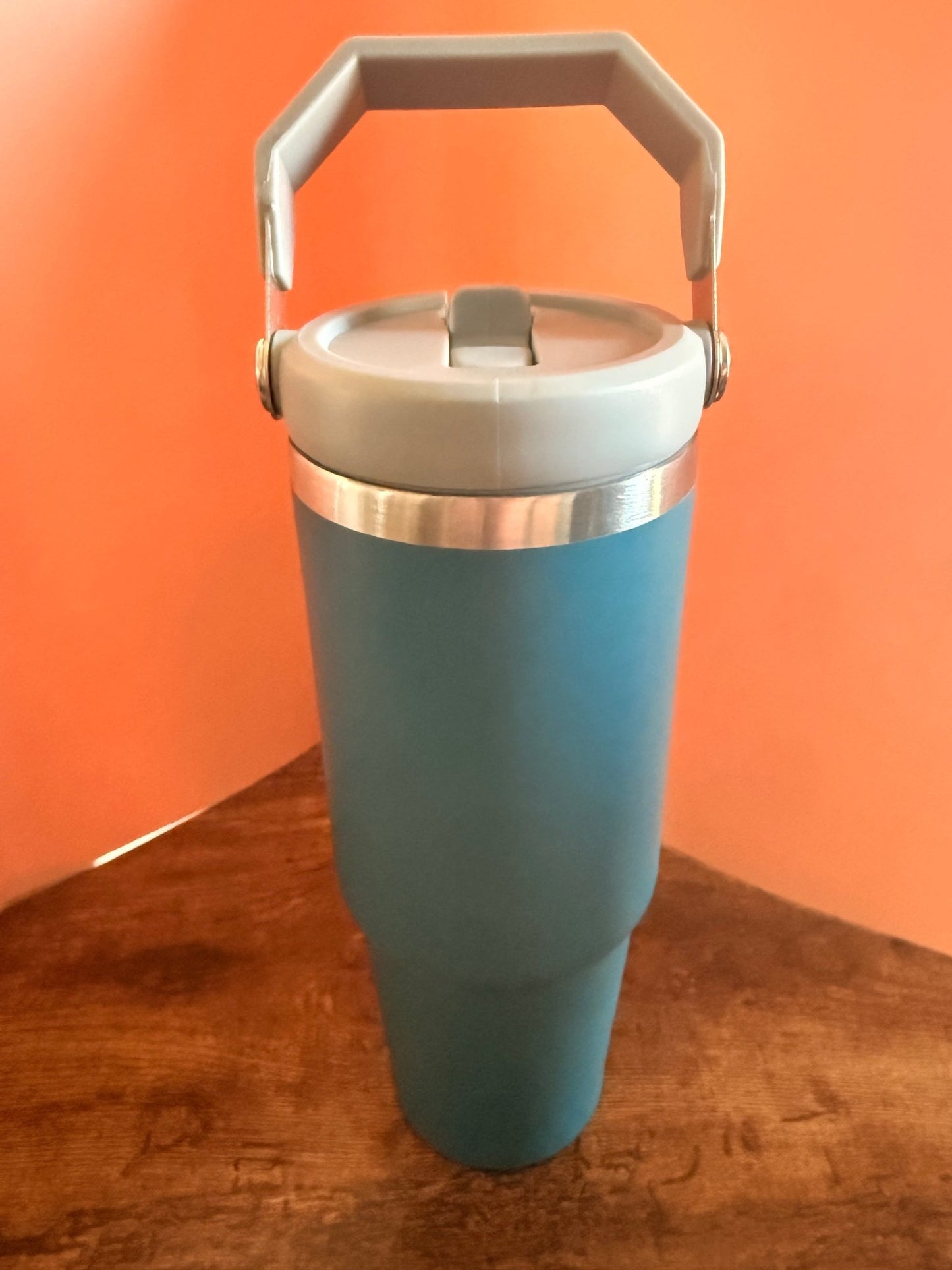 30oz (900ml) Nitro Stainless Steel Tumbler (Flip straw with handle on top) – custom engraved gift by Kiwi Creations
