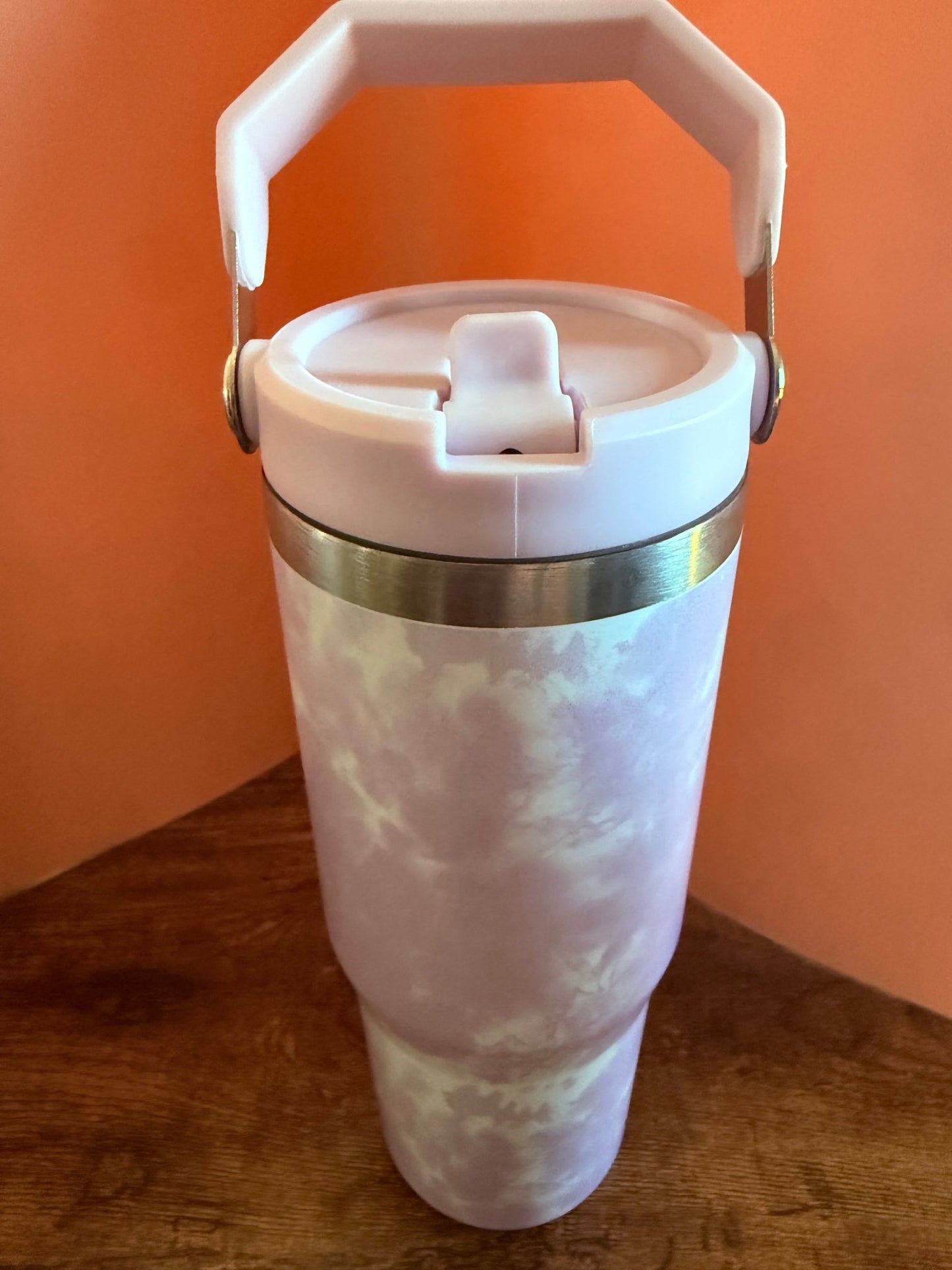 30oz (900ml) Nitro Stainless Steel Tumbler (Flip straw with handle on top) – custom engraved gift by Kiwi Creations