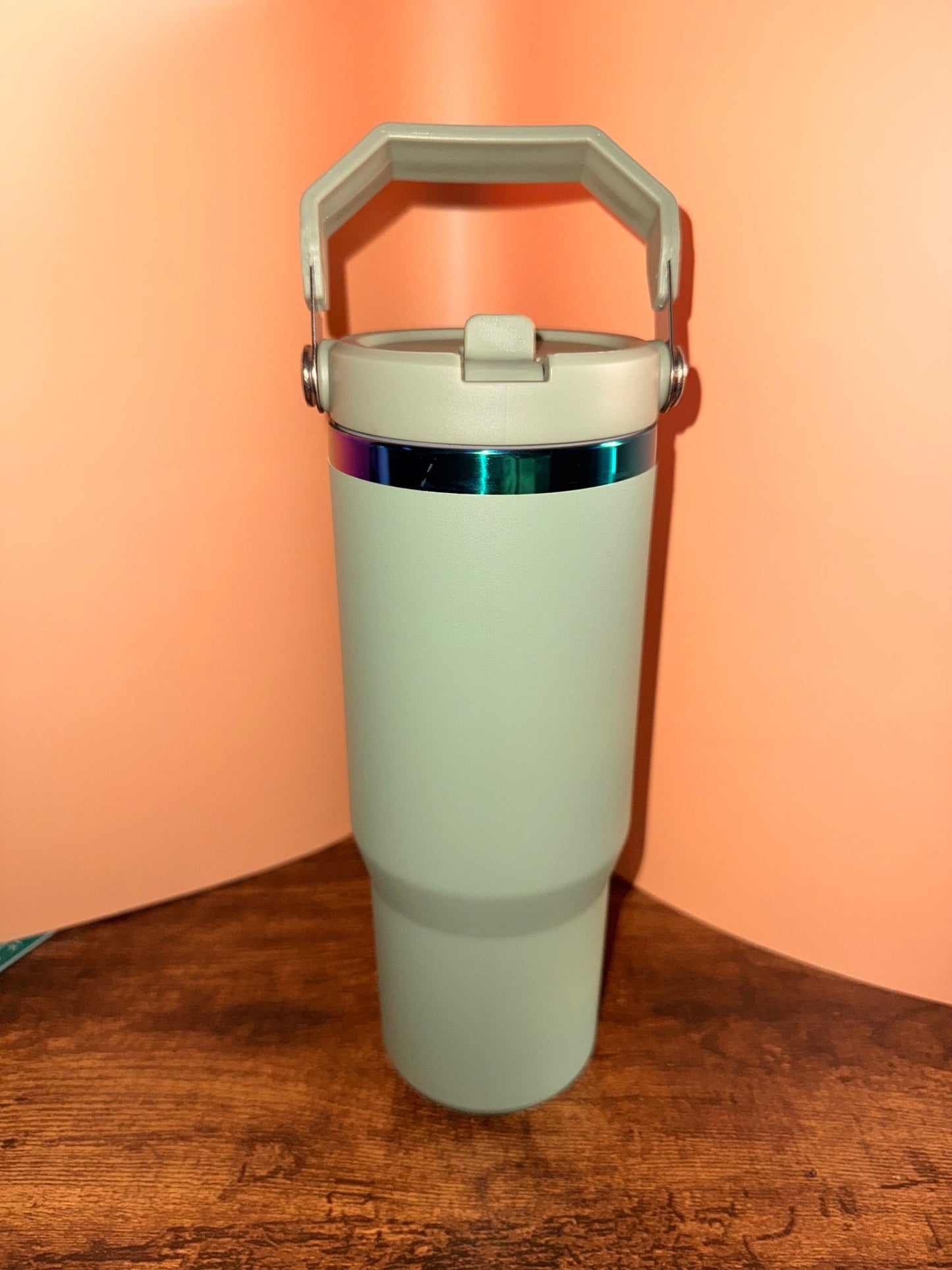 30oz (900ml) Nitro Stainless Steel Tumbler (Flip straw with handle on top) – custom engraved gift by Kiwi Creations