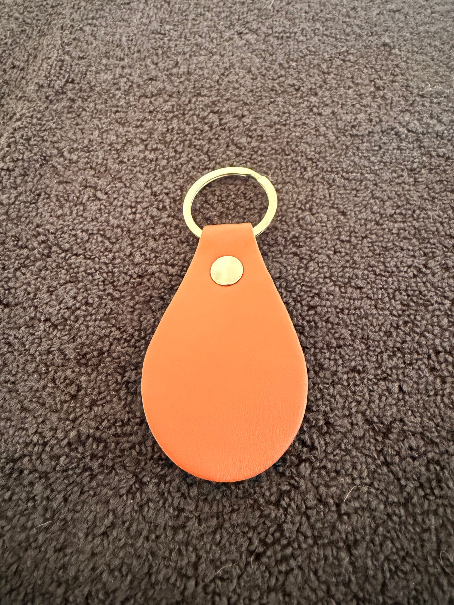 Key Ring (Oval - Custom Engraved Leather)