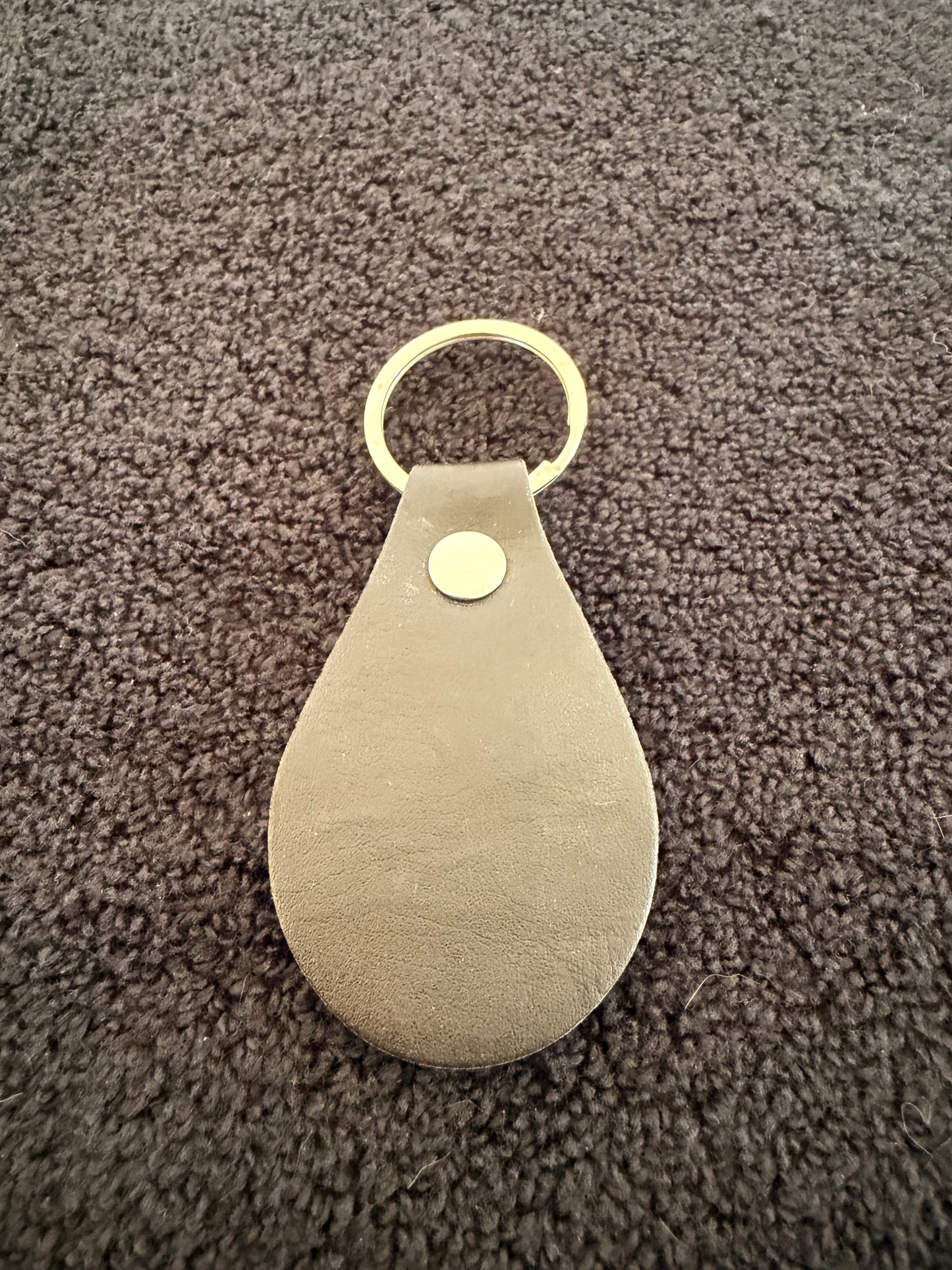 Key Ring (Oval - Custom Engraved Leather)