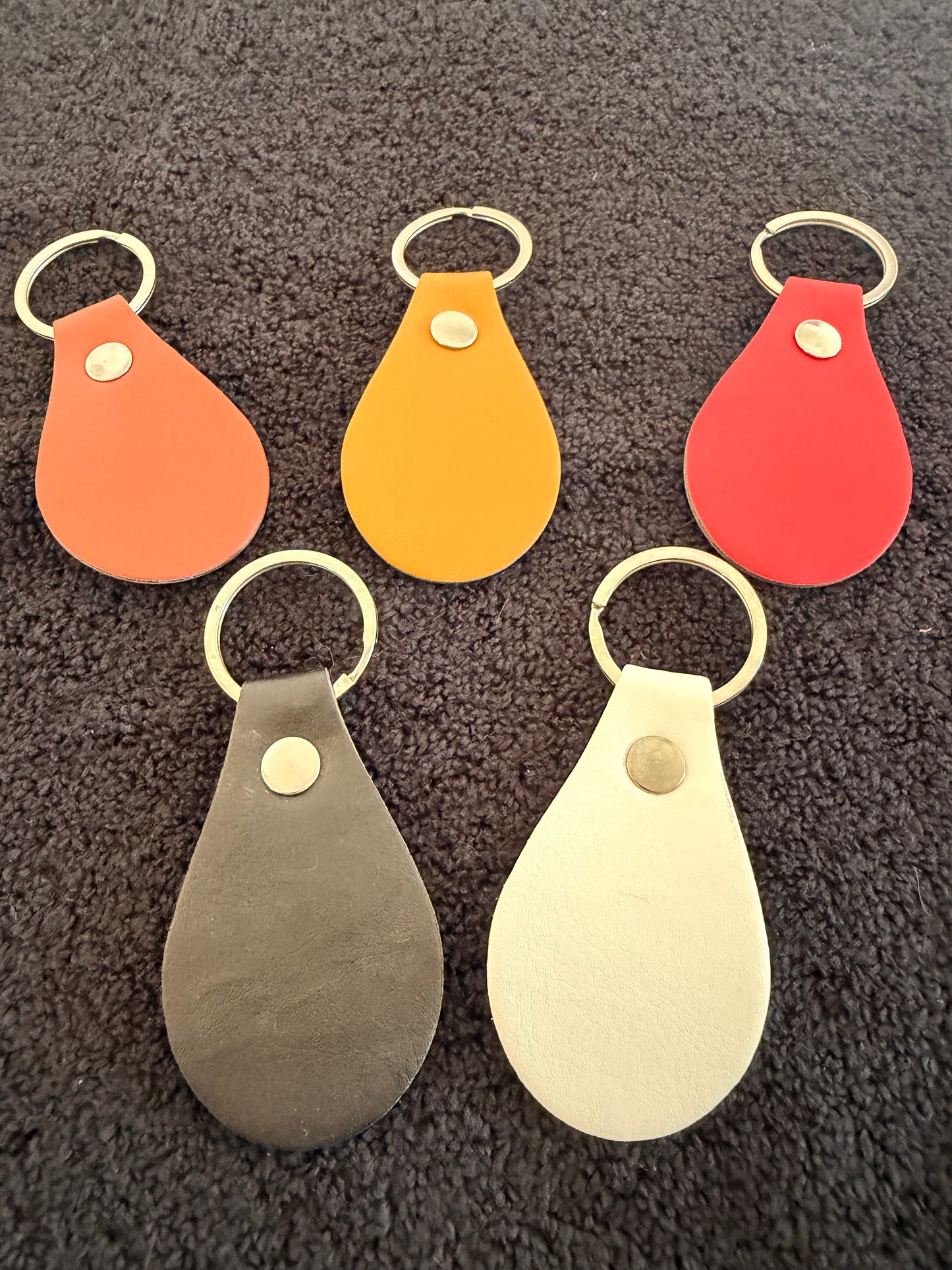 Key Ring (Oval - Custom Engraved Leather)