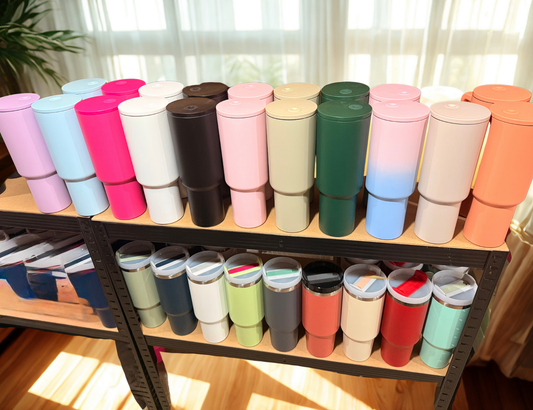 40oz Tumblers with Colour Matched Straws – custom engraved gift by Kiwi Creations