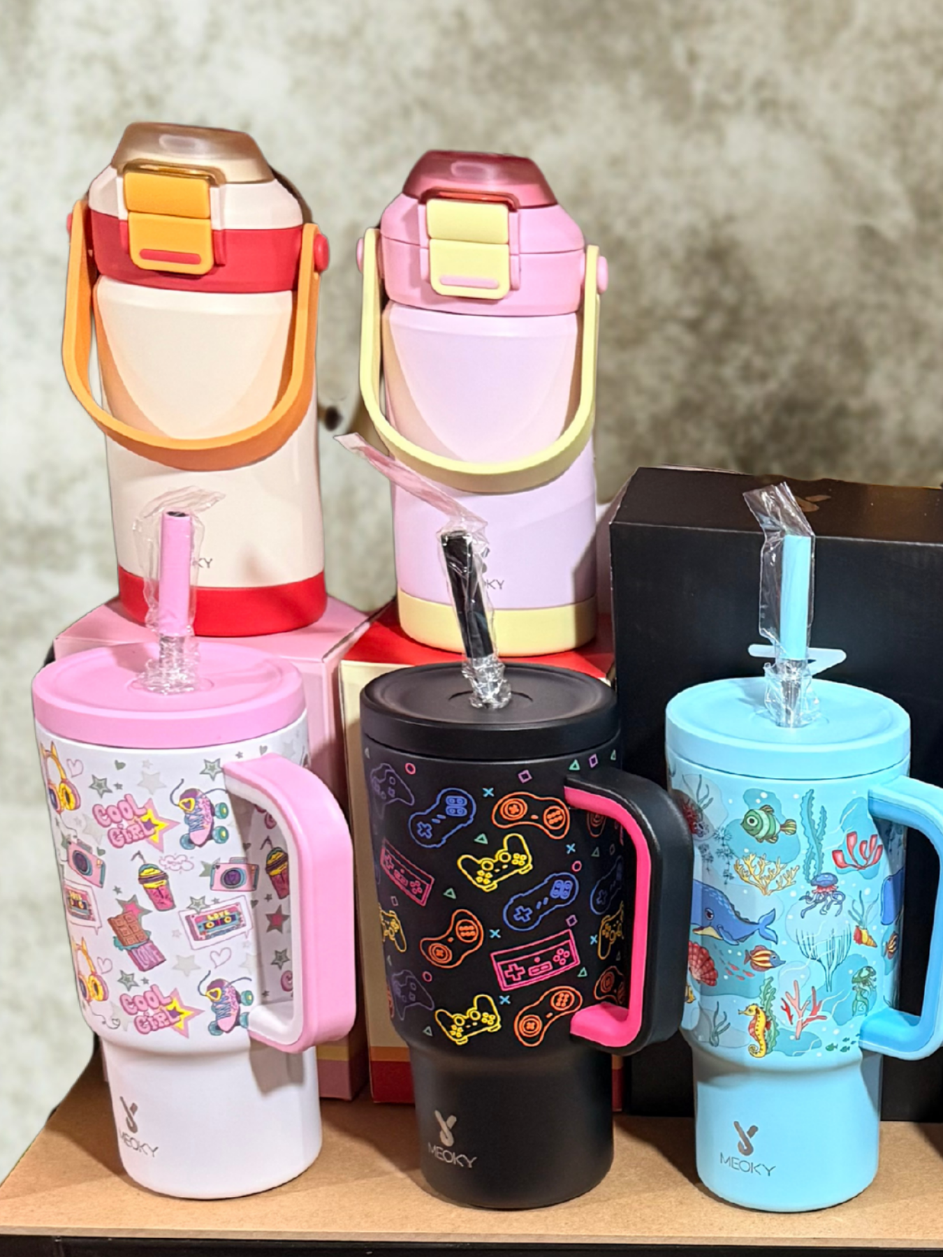 Meoky Kids Personalised Engraved Tumblers – custom engraved gift by Kiwi Creations