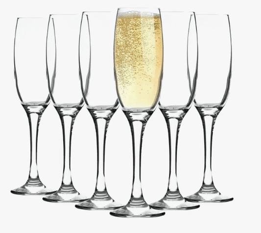 Champagne Flutes – custom engraved gift by Kiwi Creations