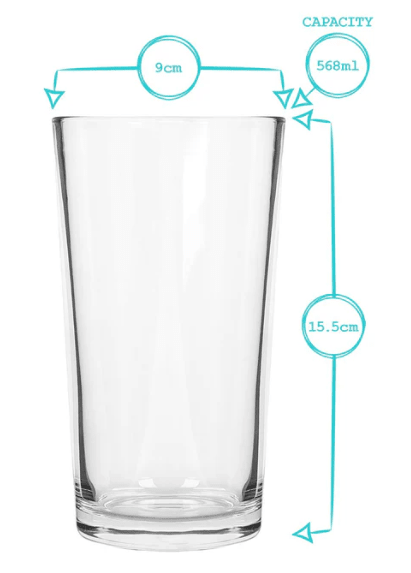 Pint Straight Glass (20oz) – custom engraved gift by Kiwi Creations