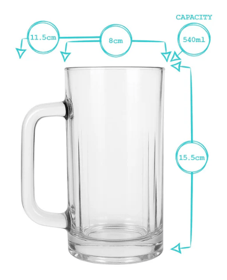 Pint Glass Tankard (Handle) – custom engraved gift by Kiwi Creations