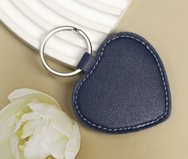 Key Ring (Heart - Custom Engraved Leather) – custom engraved gift by Kiwi Creations