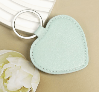 Key Ring (Heart - Custom Engraved Leather) – custom engraved gift by Kiwi Creations