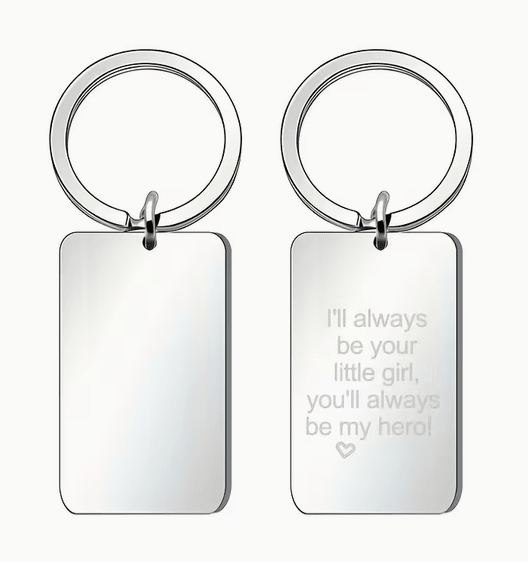 Key Ring SS – custom engraved gift by Kiwi Creations